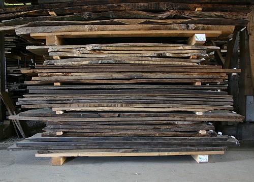 Original reclaimed oak boards from the attic